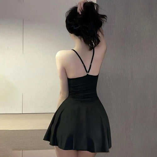 Backless Pleated Mini Dress — Smooth, Sexy & Alluring