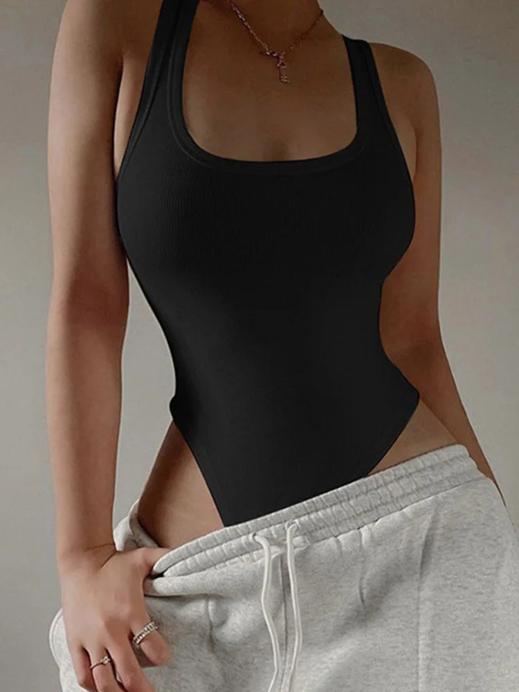 Sleeveless Knit Bodysuit – Elegant design with a flattering silhouette.