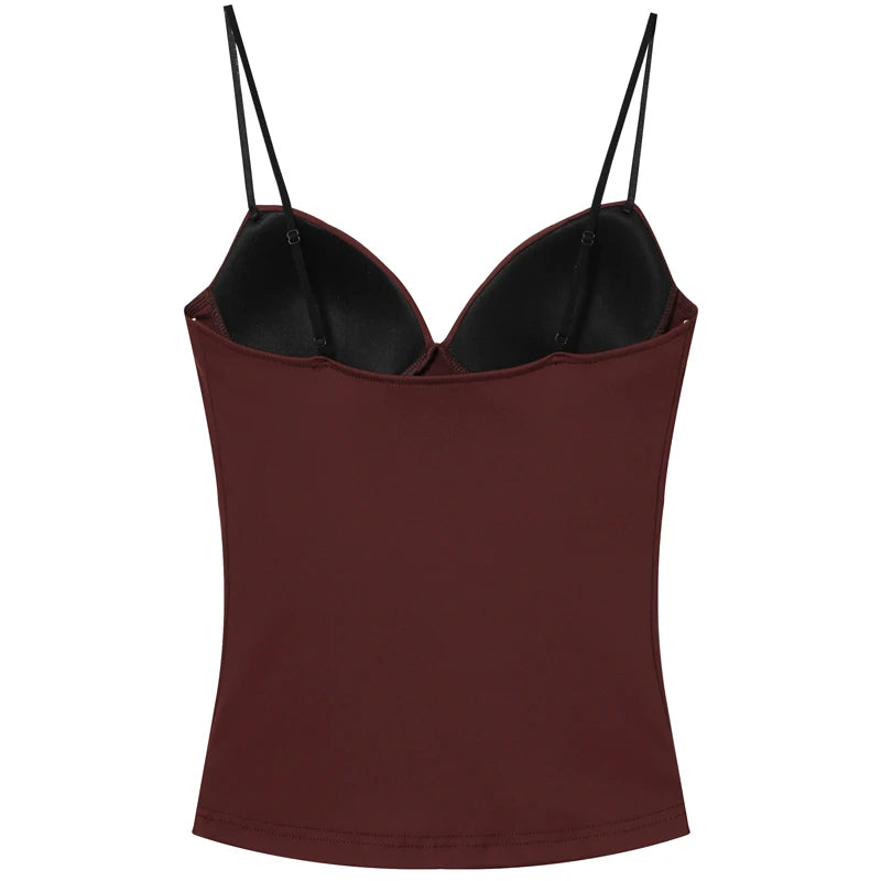 Burgundy Corset-Style Top – Sophisticated design with an elegant fit that enhances the silhouette.